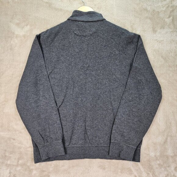 Polo Ralph Lauren Sweater Pony Logo 1/4 Zip Pullover Gray Long Sleeve Mens Sz L - Picture 2 of 10